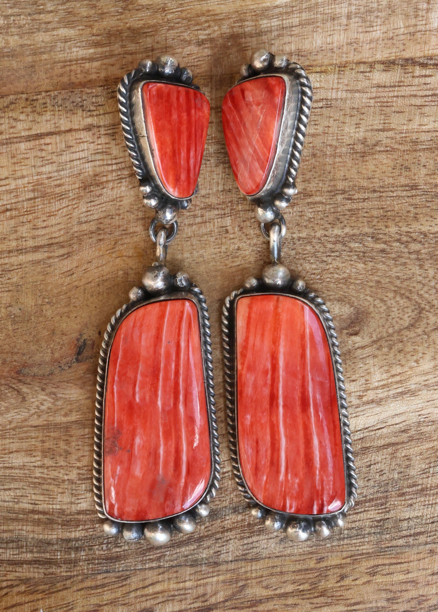 CUSTOM ORDER Elouise Kee Red Spiny Statement Earrings