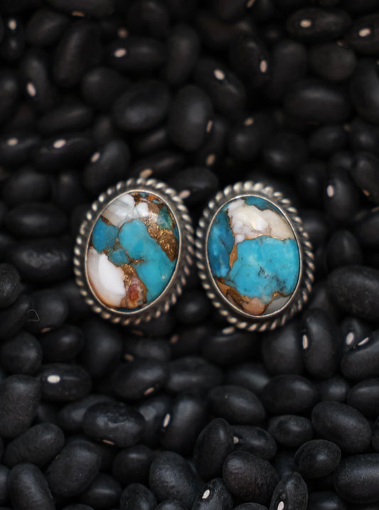 Kingman Crush Turquoise Stud Earrings