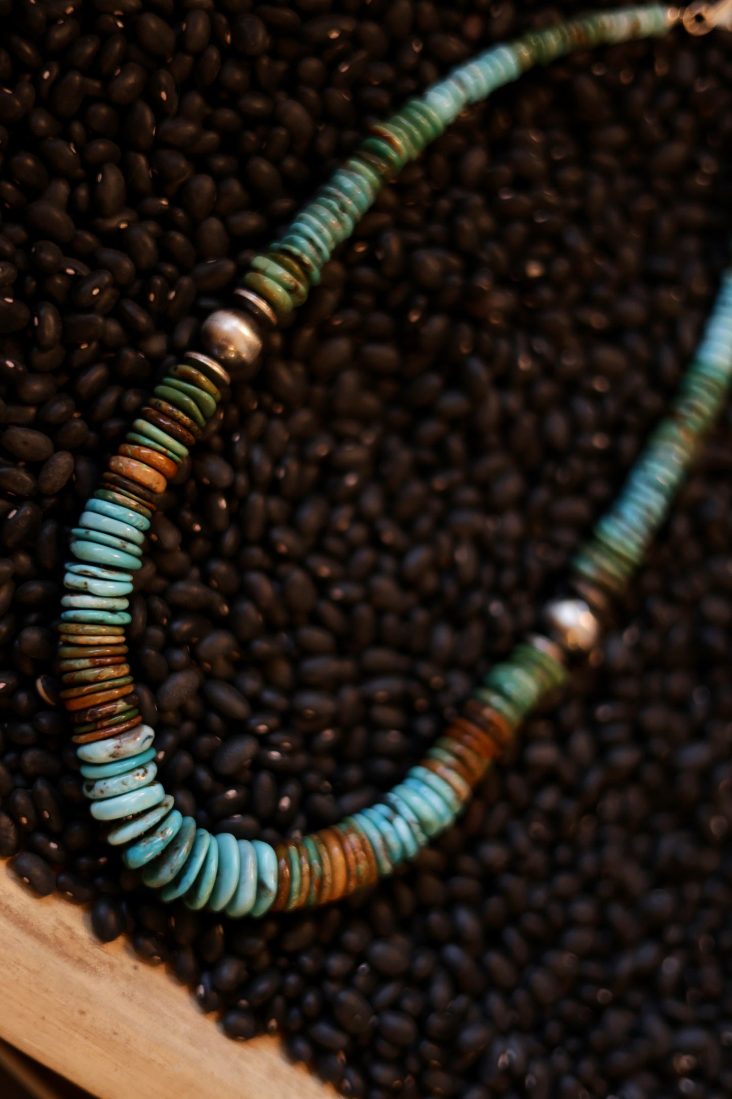 High Grade Graduated Turquoise Necklace with Navajo Pearls