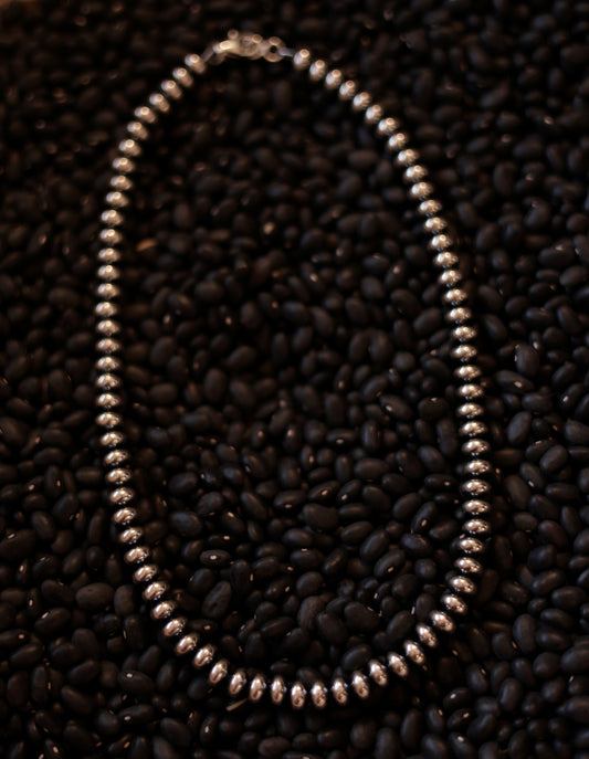 18" 8mm Rondelle Style Navajo Pearl Necklace