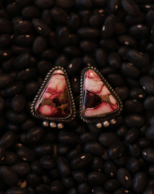 Judith Dixon Rose Dahlia Stud Earrings