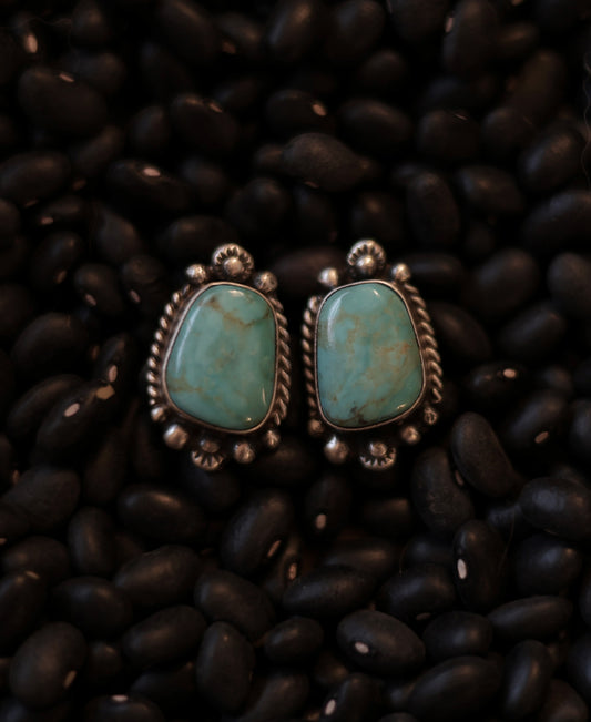 Elouise Kee Kingman Turquoise Stud Earrings - Style #1