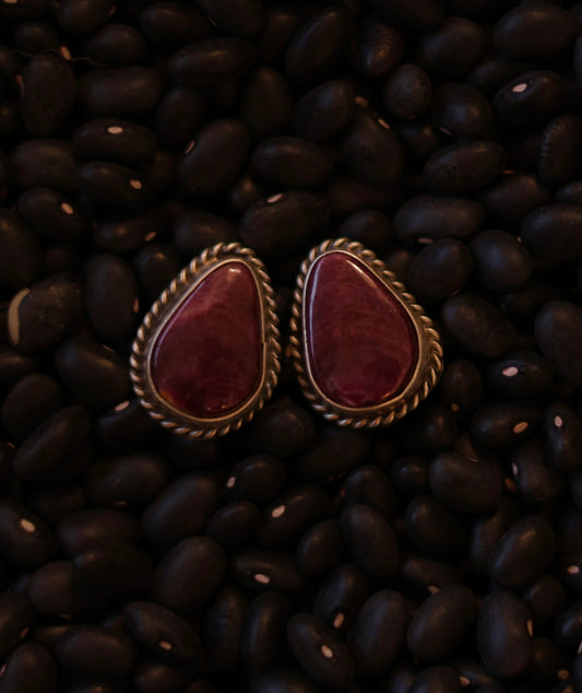 Chassity Belone Purple Spiny Stud Earrings