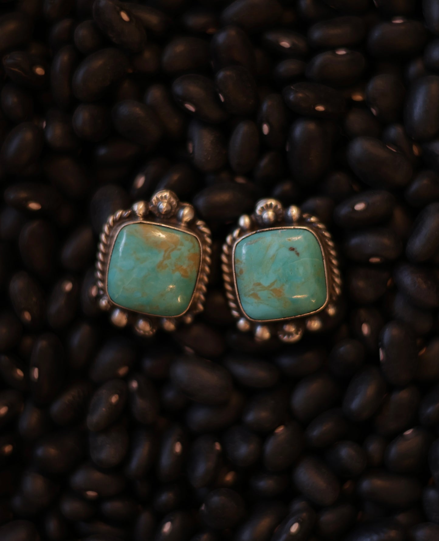 Elouise Kee Kingman Turquoise Stud Earrings - Style #2