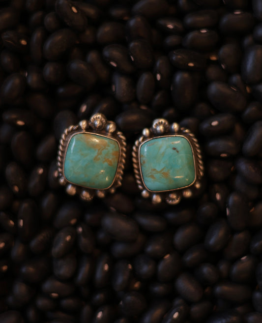 Elouise Kee Kingman Turquoise Stud Earrings - Style #2