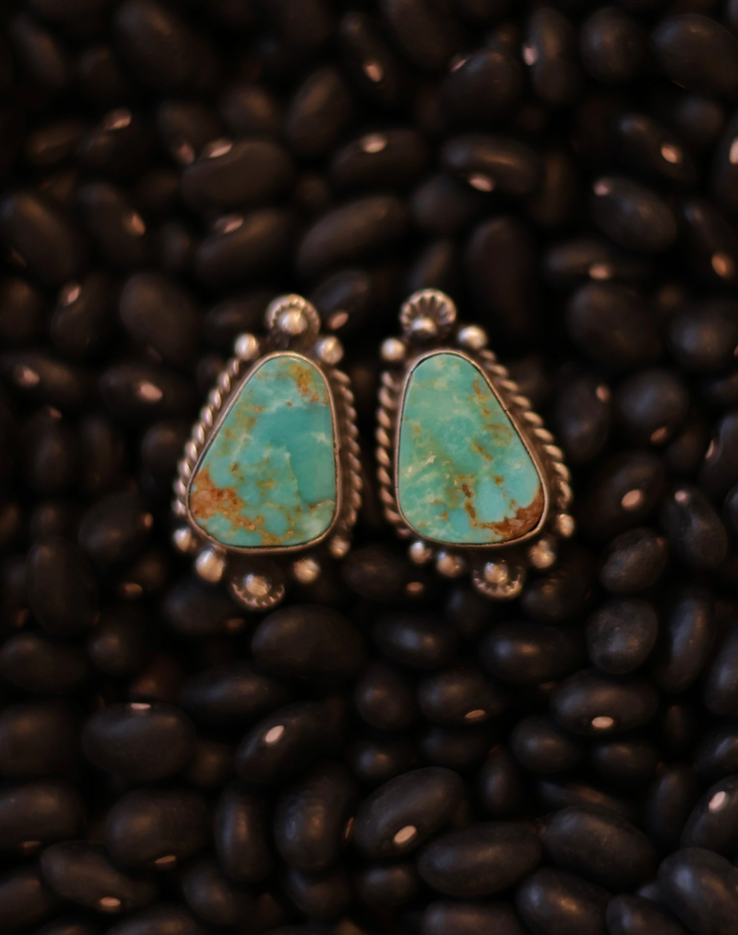 Elouise Kee Kingman Turquoise Stud Earrings - Style #3