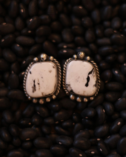 Elouise Kee White Buffalo Stud Earrings - Style #2