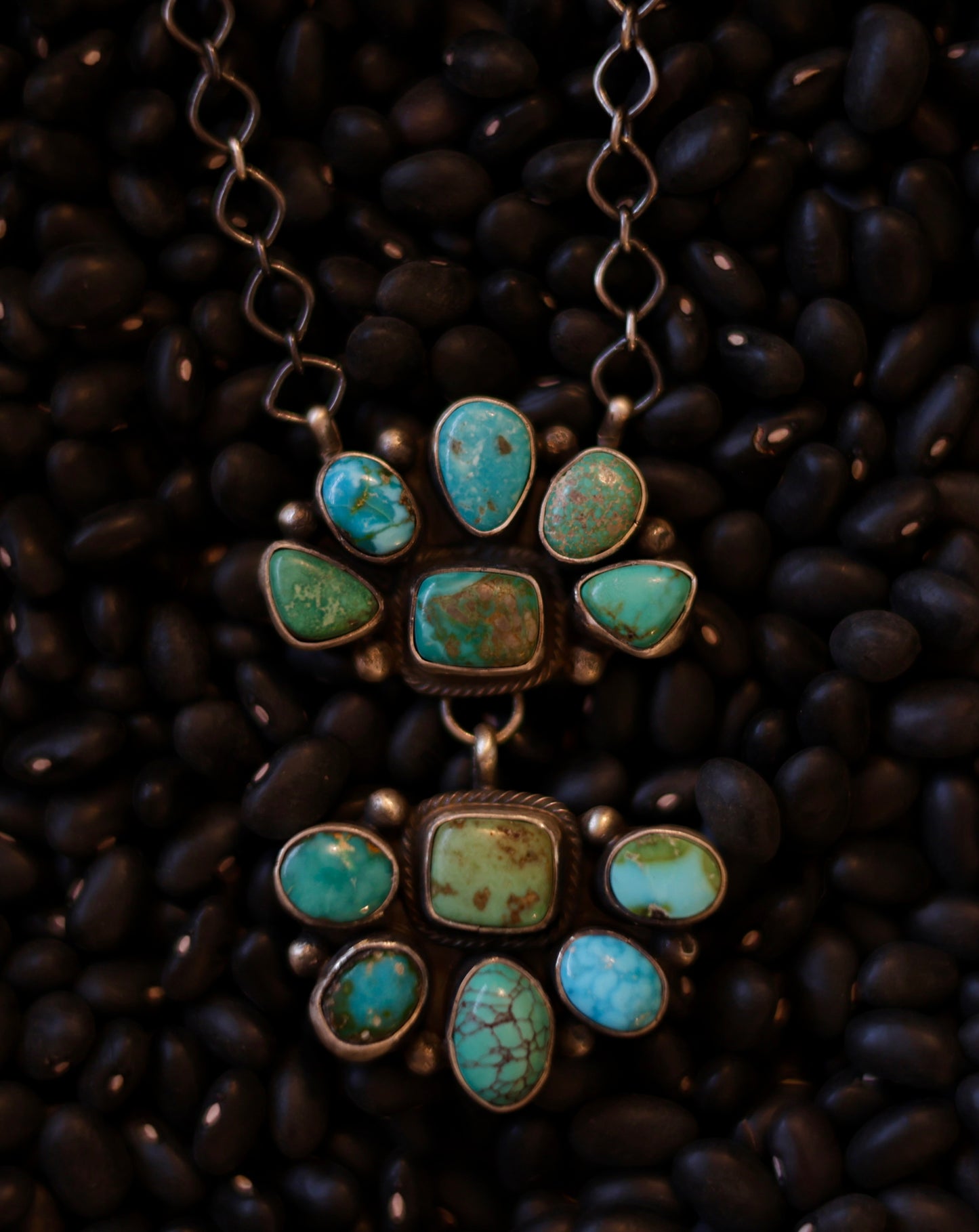 Scott Skeets SS Multi-Stone Navajo Handmade Necklace