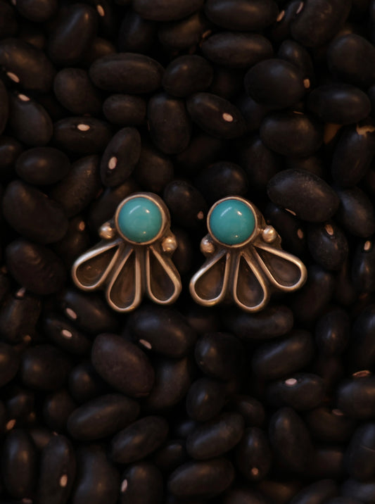 Geraldine James Kingman Turquoise Classic Stud Earrings