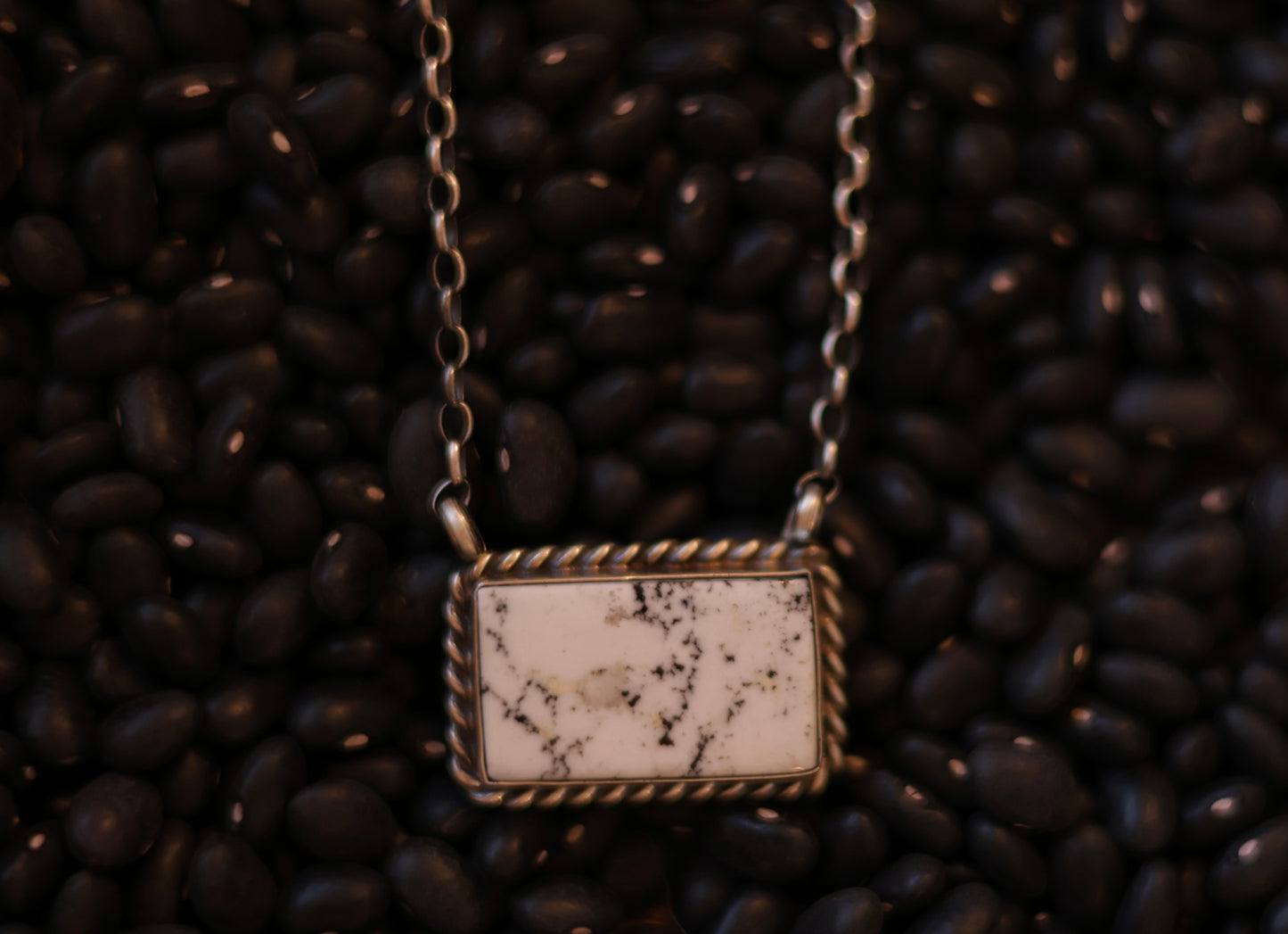 White Buffalo Bar Necklace