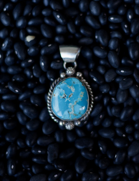 Robert Shakey Bluebird Turquoise Pendant