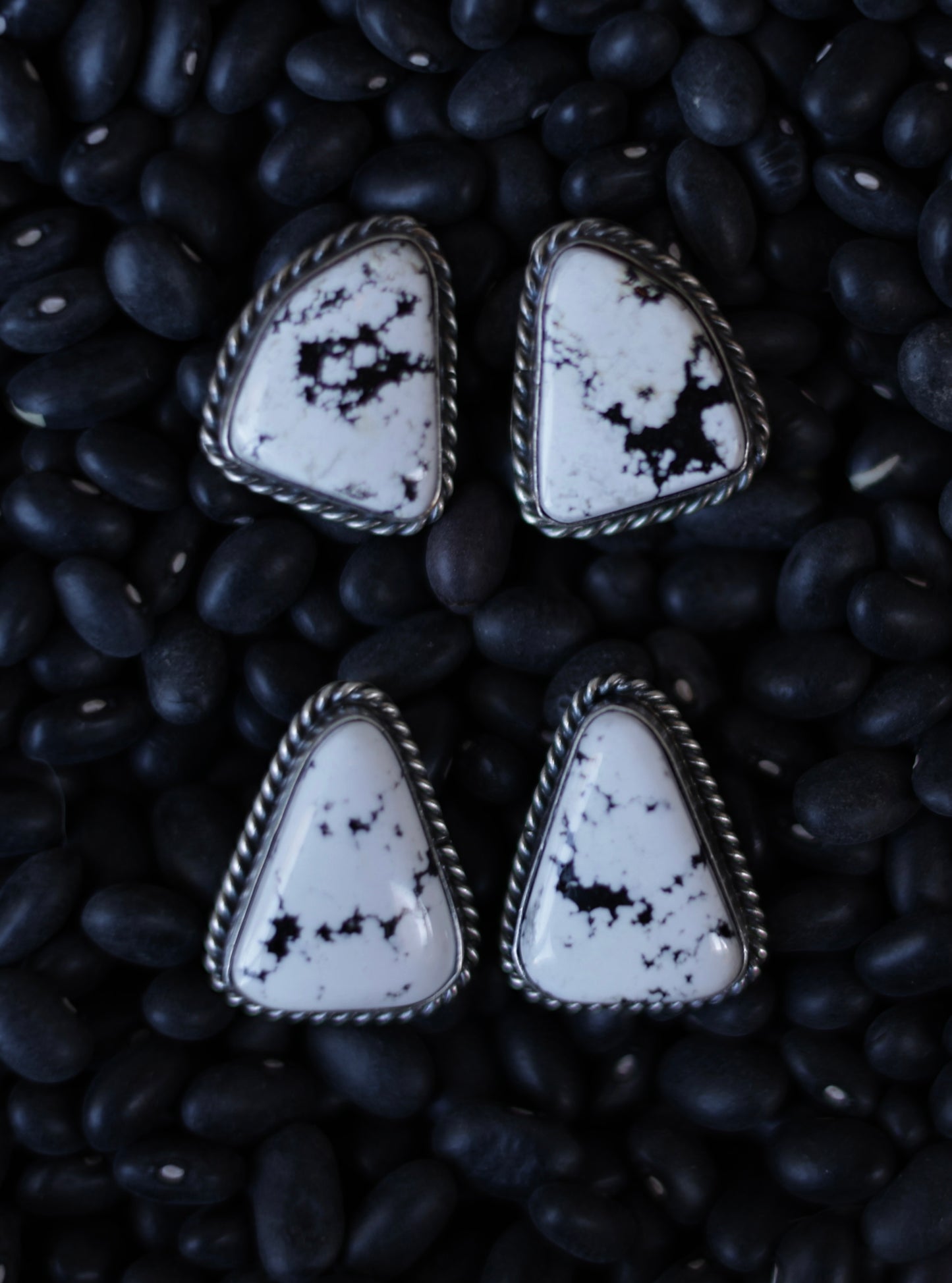 Chassity Belone White Buffalo Stud Earrings