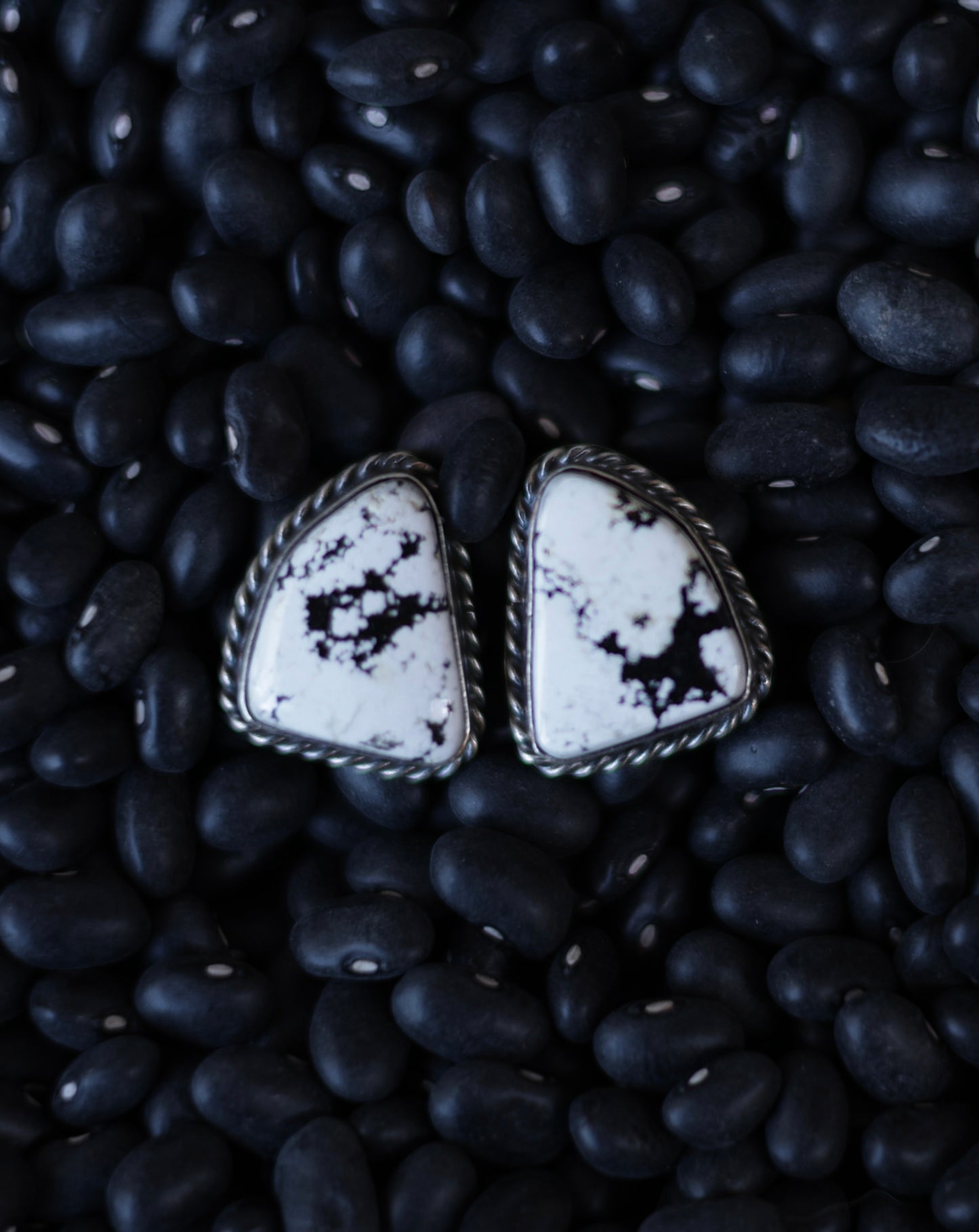 Elouise Kee White Buffalo Stud Earrings