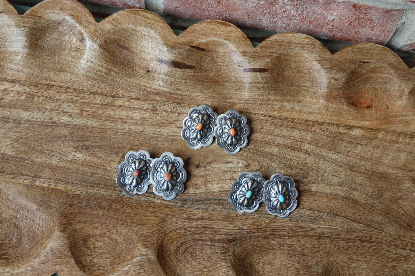 Lavina Benally Sterling Silver Stud Earrings - Spiny
