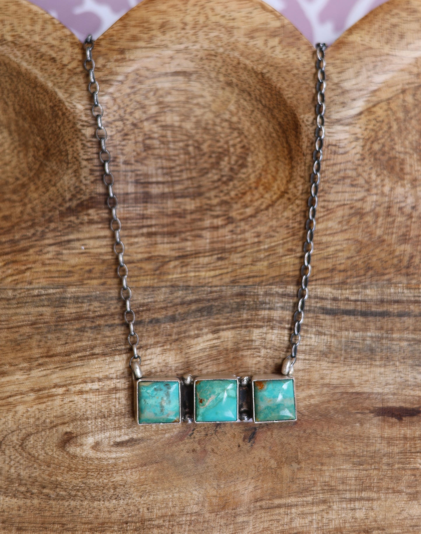 Donovan Skeets Kingman Multi Stone Bar Necklace