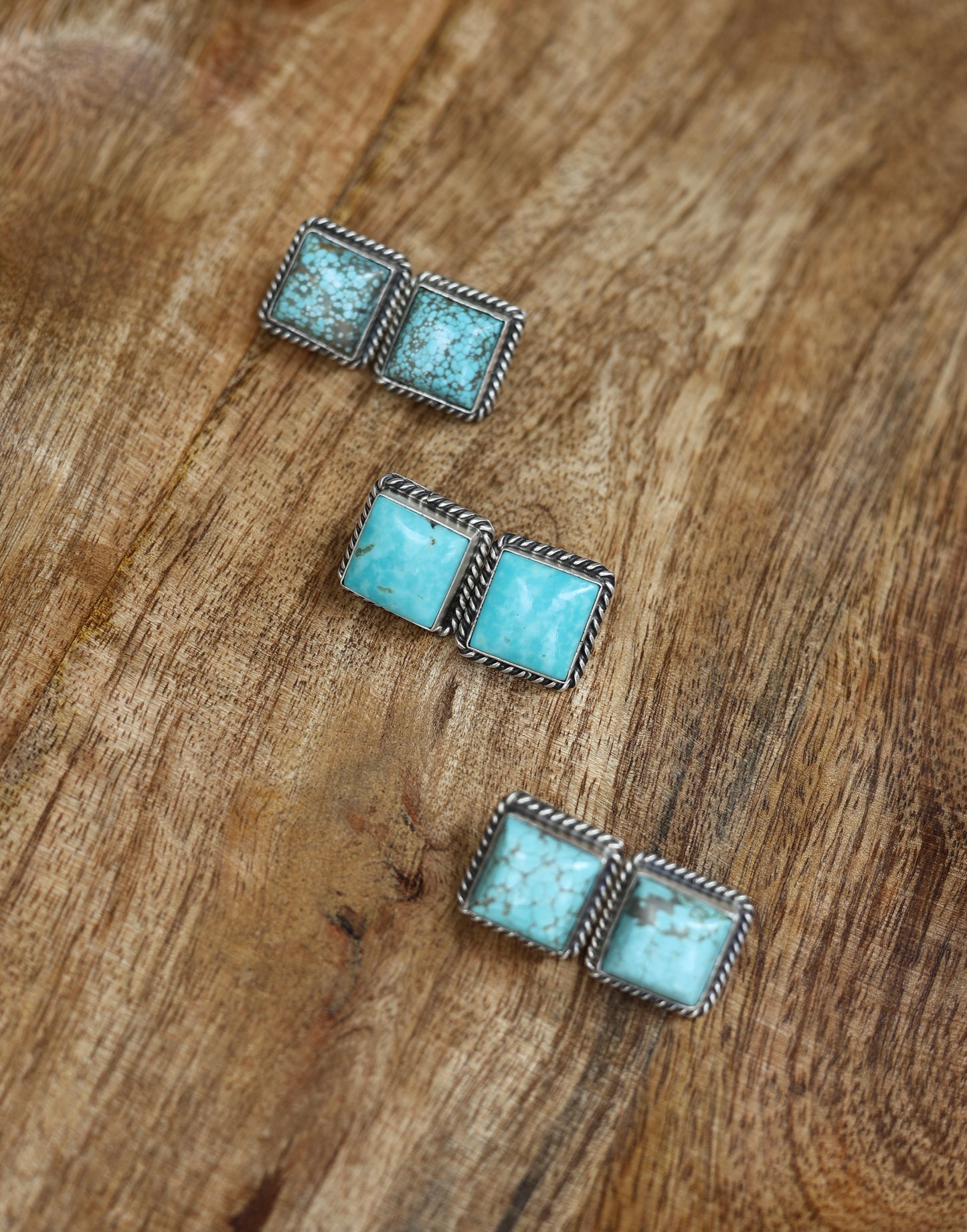 Judith Dixon #8 Turquoise Stud Earrings - Style #1