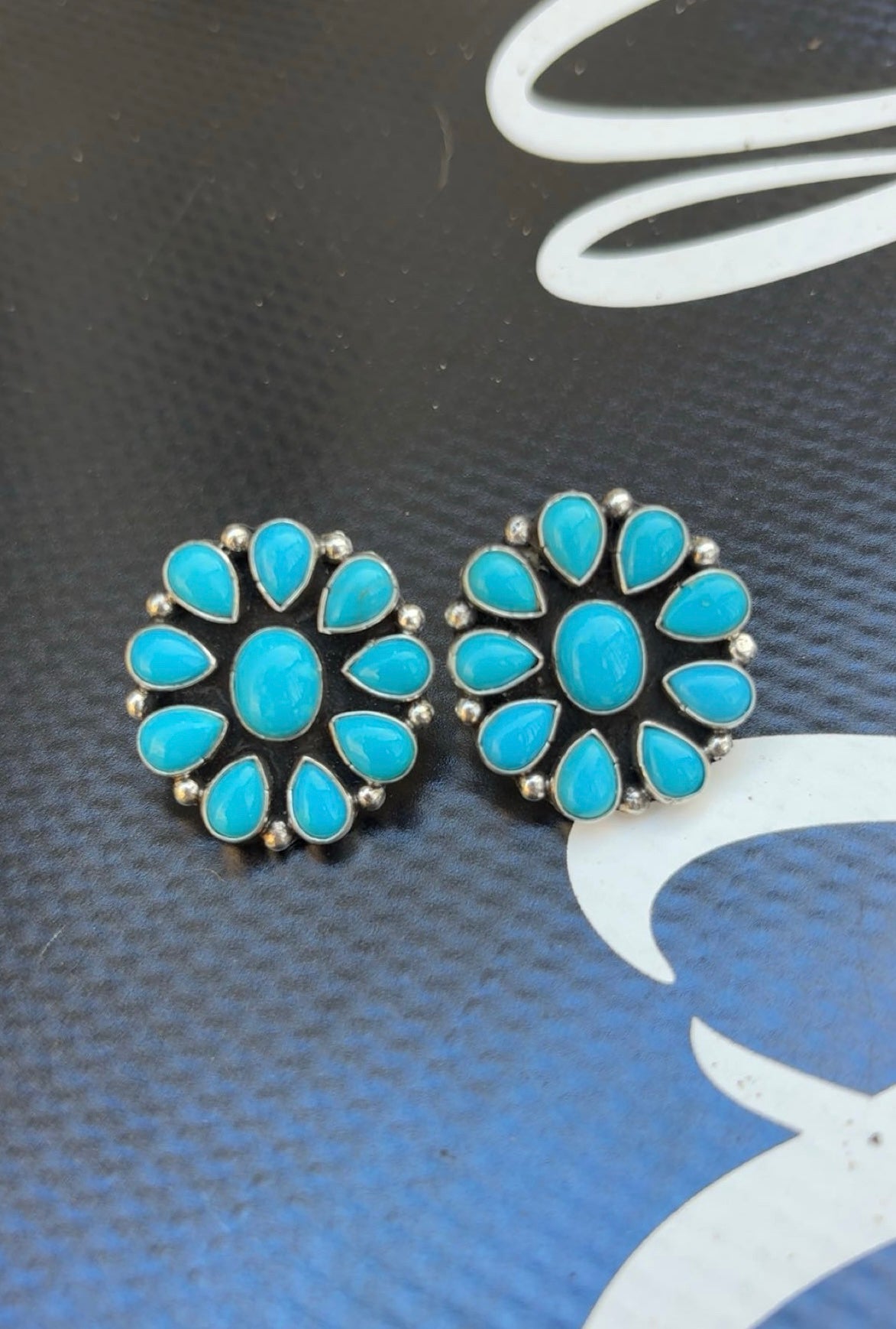 K.C. Cook Statement Kingman Cluster Stud Earrings