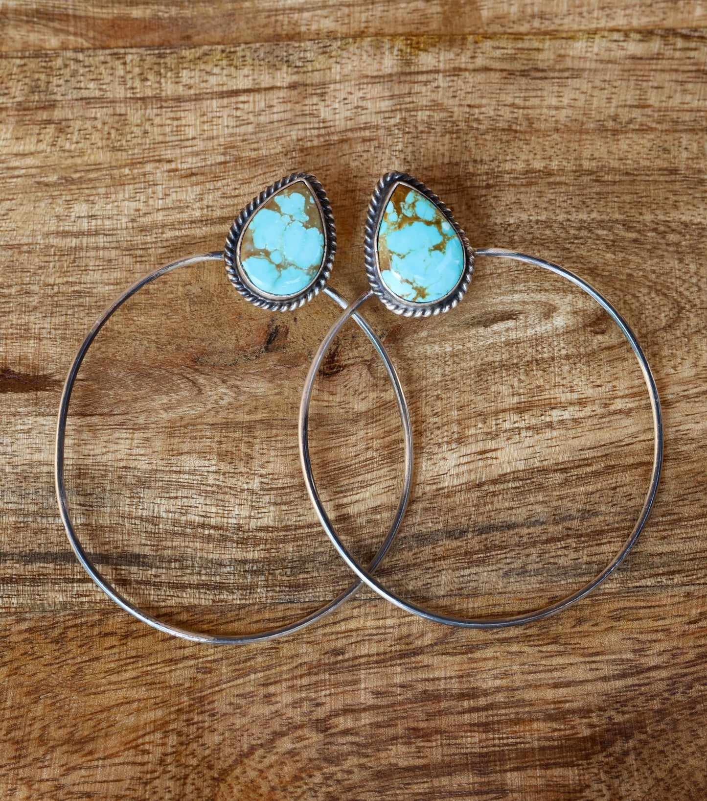Elouise Kee #8 Turquoise Hoop Earrings