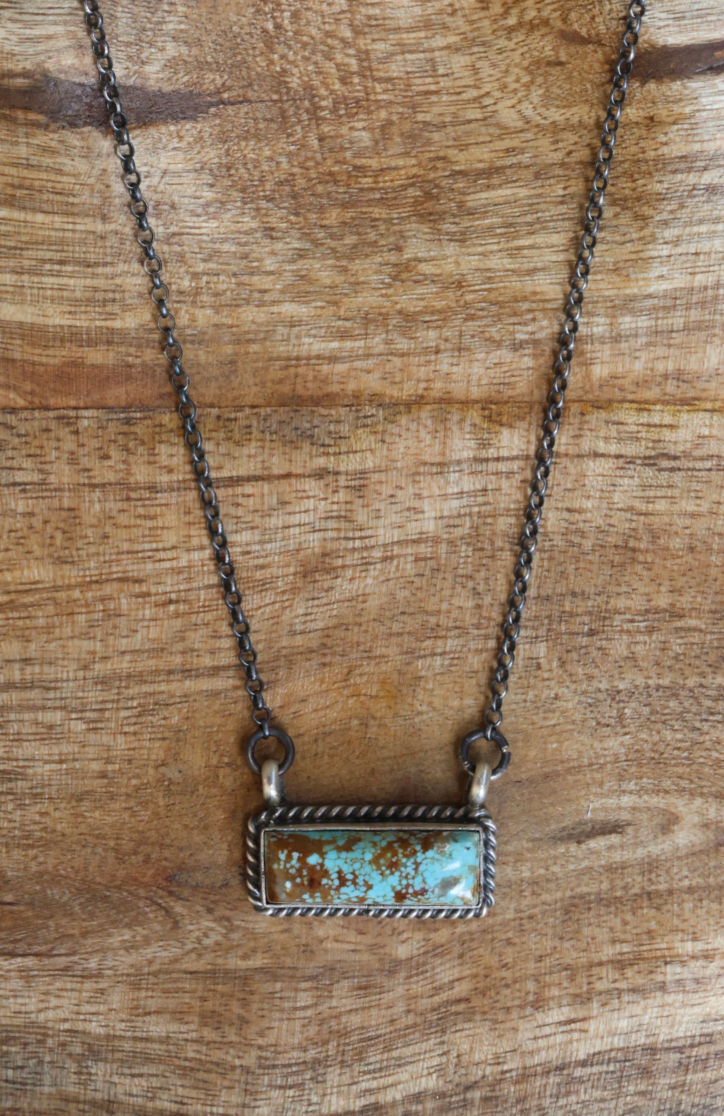 Johnny Dixon #8 Turquoise Bar Necklace - Style #2