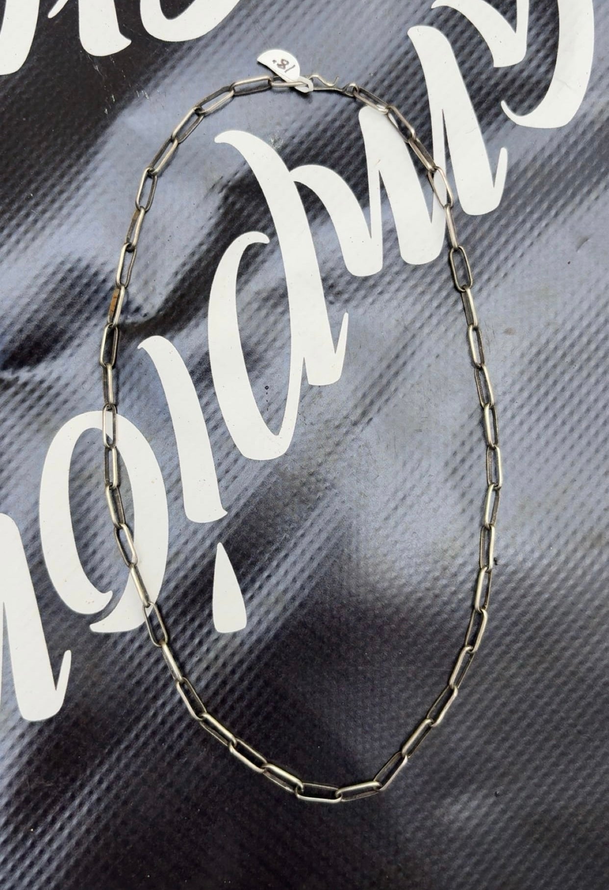 18" Sterling Silver Paperclip Chain Necklace