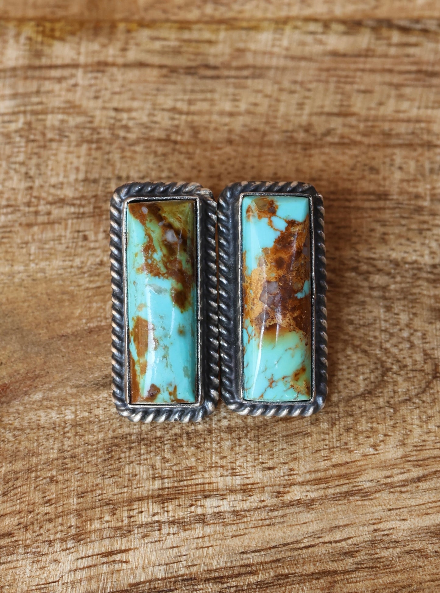 Judith Dixon Kingman Turquoise Stud Earrings