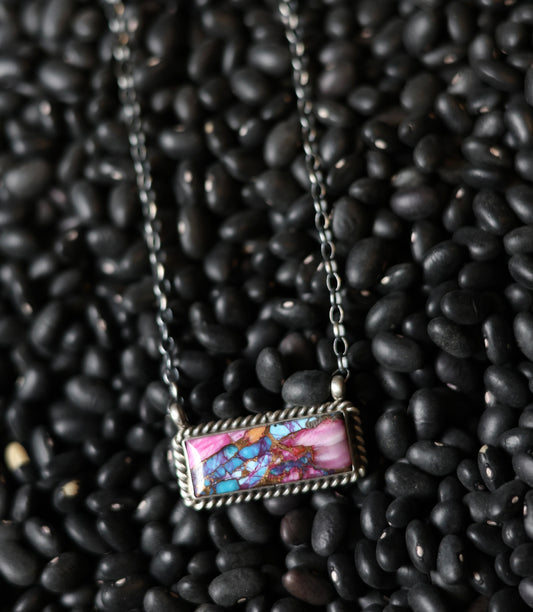 The "Vicki" Large Dahlia Bar Necklace