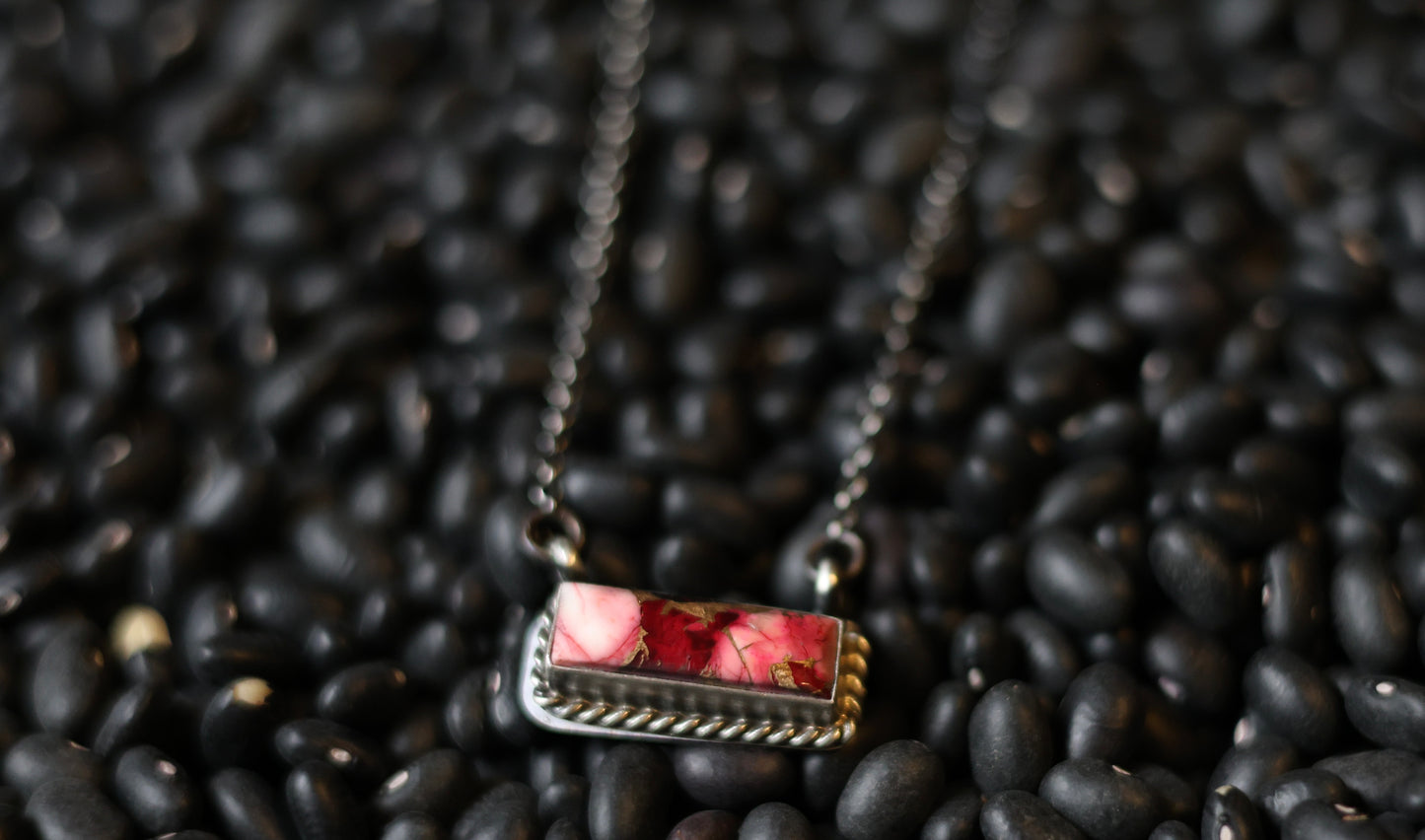 The "Diana" Dahlia Rose Mini Bar Necklace