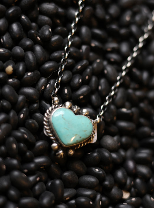 The "Valentine" Kingman Heart Necklace