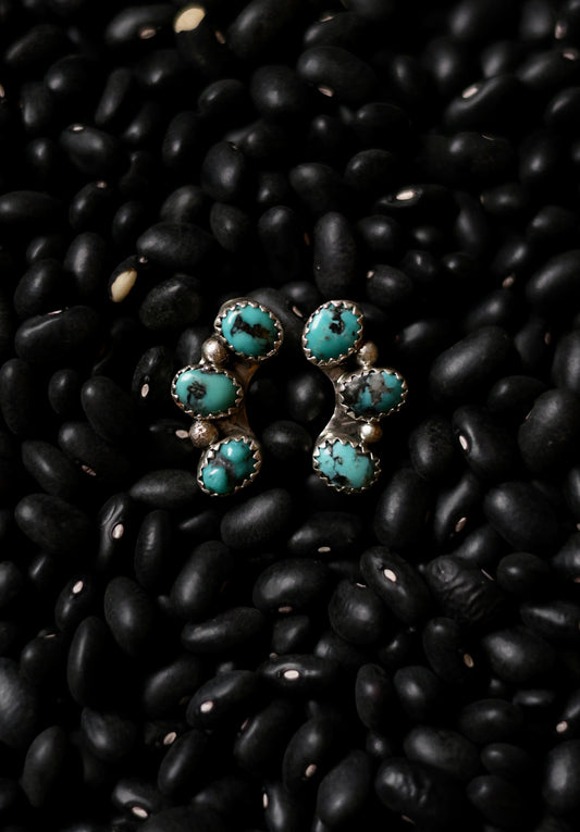 The "Tillie" Kingman Turquoise Cluster Earrings