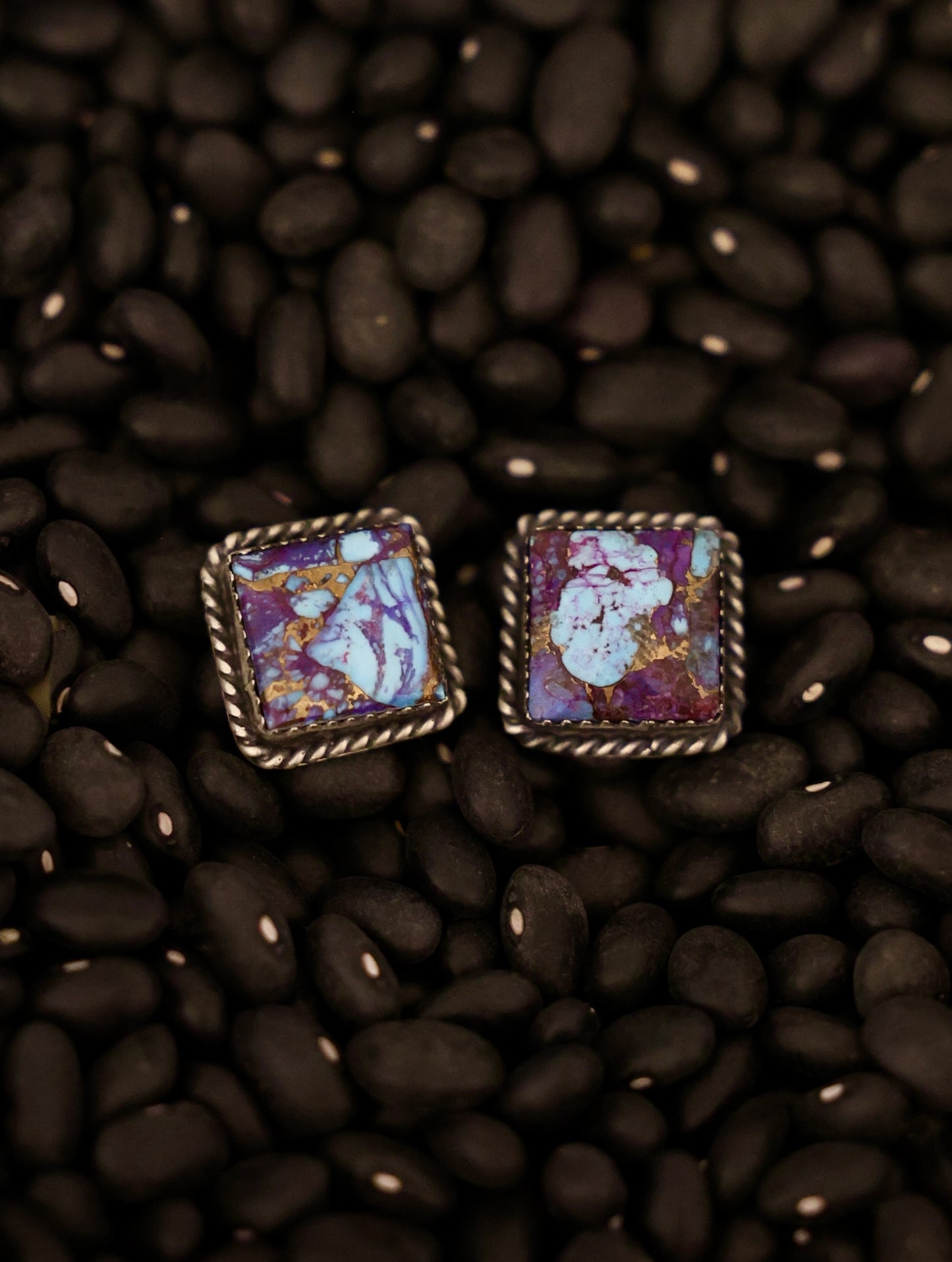 The "Ozzie" Mojave Square Stud Earrings