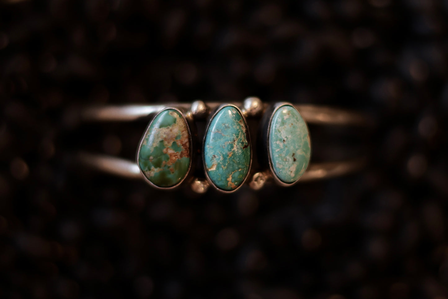 Augustine Largo Whitewater & Royston Turquoise Statement 3 Stone Cuff