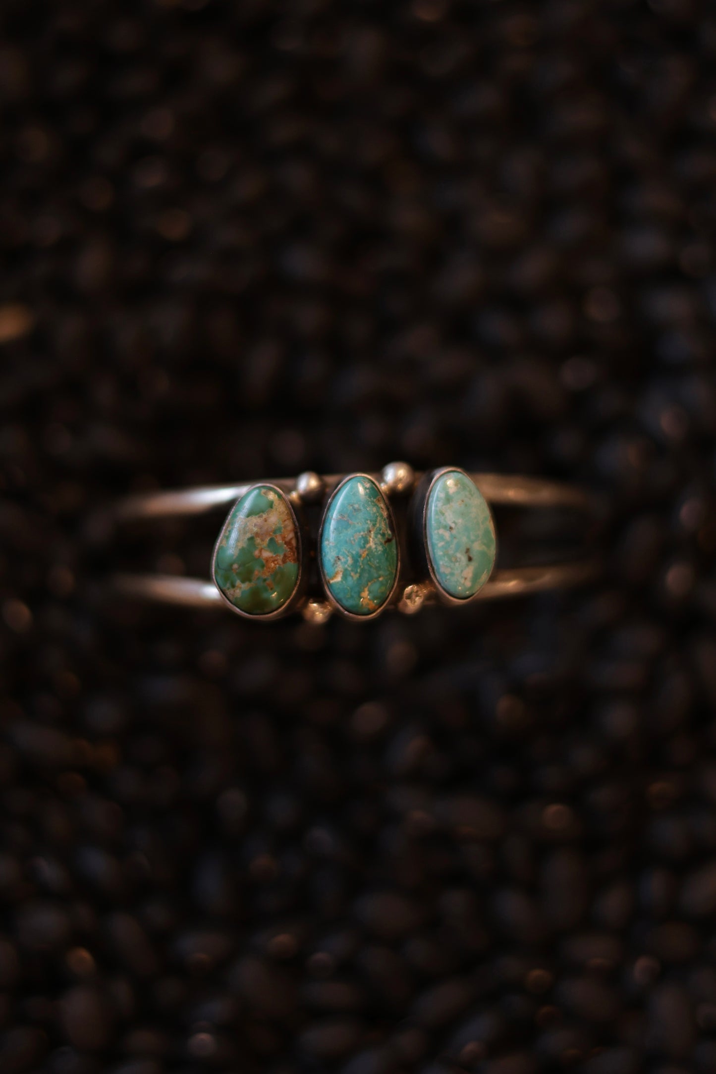 Augustine Largo Whitewater & Royston Turquoise Statement 3 Stone Cuff