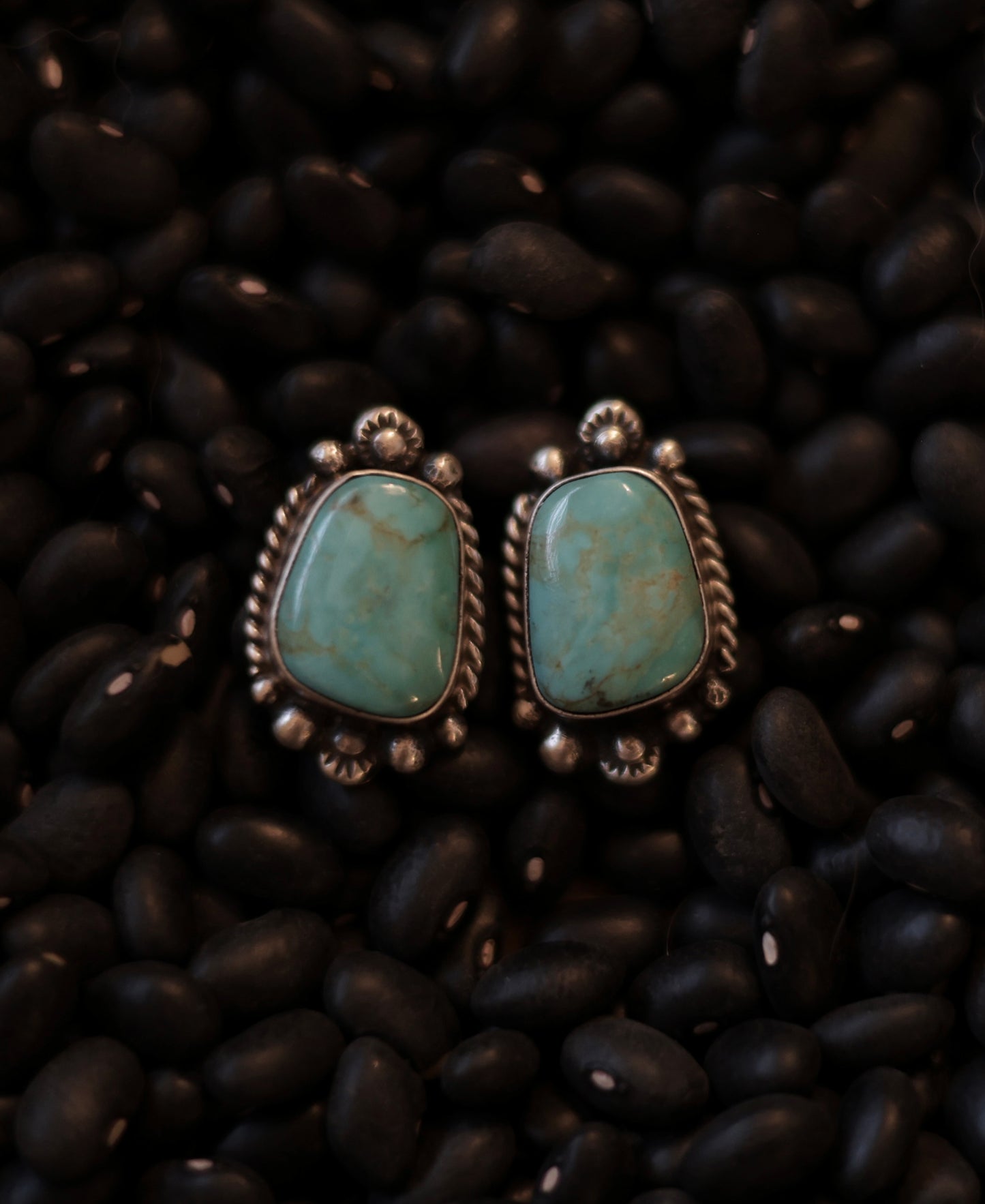 Elouise Kee Kingman Turquoise Stud Earrings - Style #1