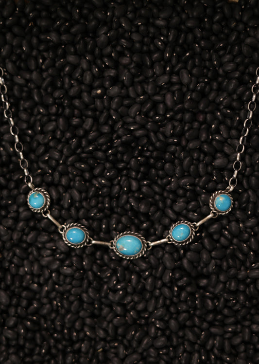 Augustine Largo Kingman Turquoise Choker Necklace