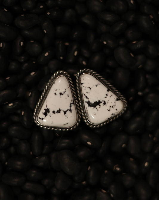 Chassity Belone White Buffalo Stud Earrings