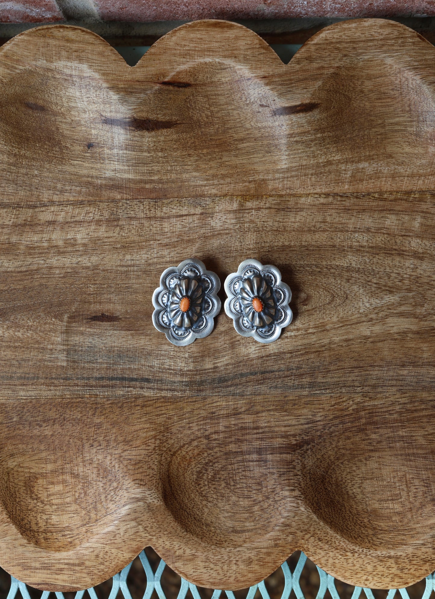 Lavina Benally Sterling Silver Stud Earrings - Spiny