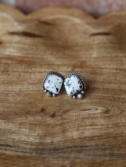 Chassity Belone White Buffalo Stud Earrings - Style #1