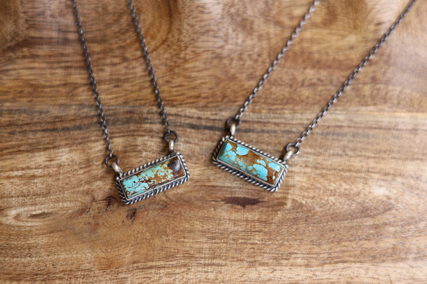 Judith Dixon #8 Turquoise Small Bar Necklace - Style #2