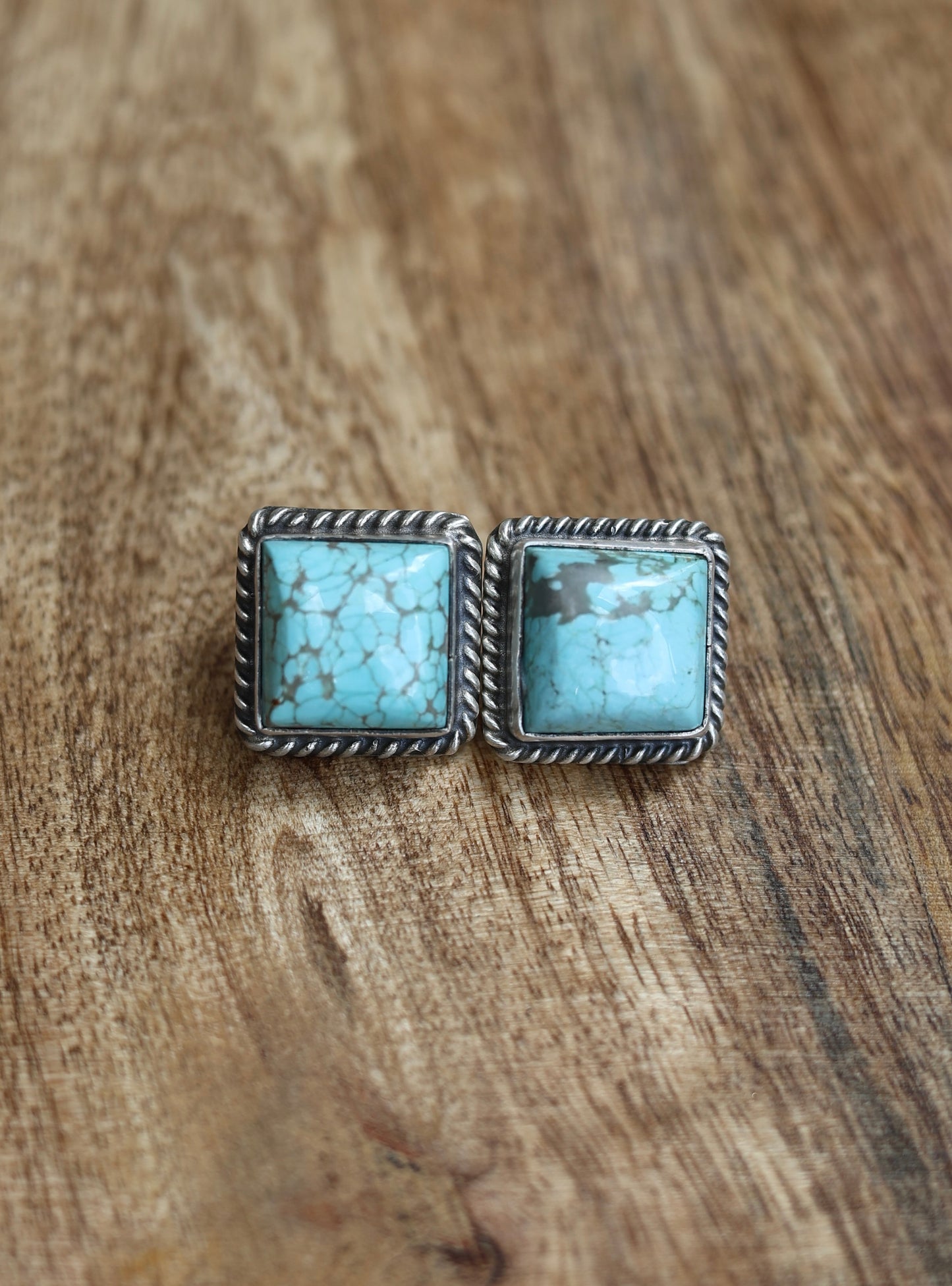 Judith Dixon #8 Turquoise Stud Earrings - Style #1