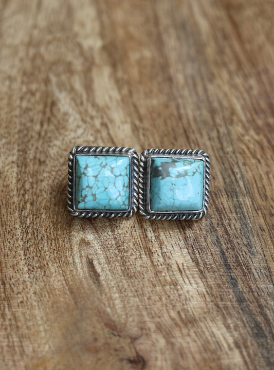 Judith Dixon #8 Turquoise Stud Earrings - Style #1