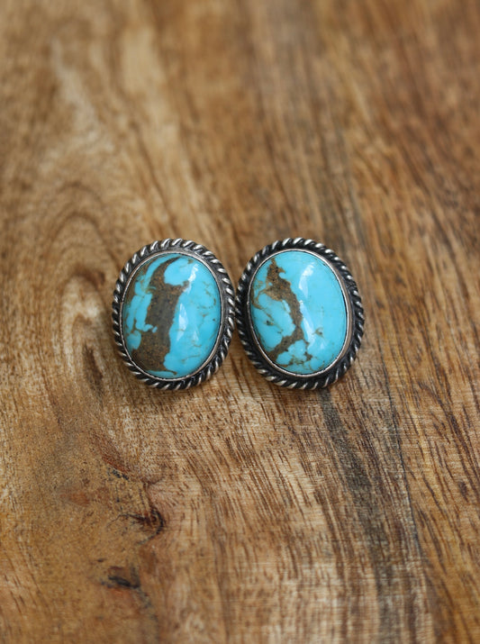 Judith Dixon #8 Turquoise Stud Earrings