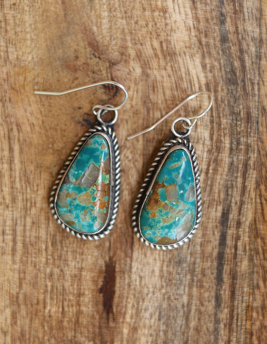 Judith Dixon Kingman Turquoise Dangle Earrings