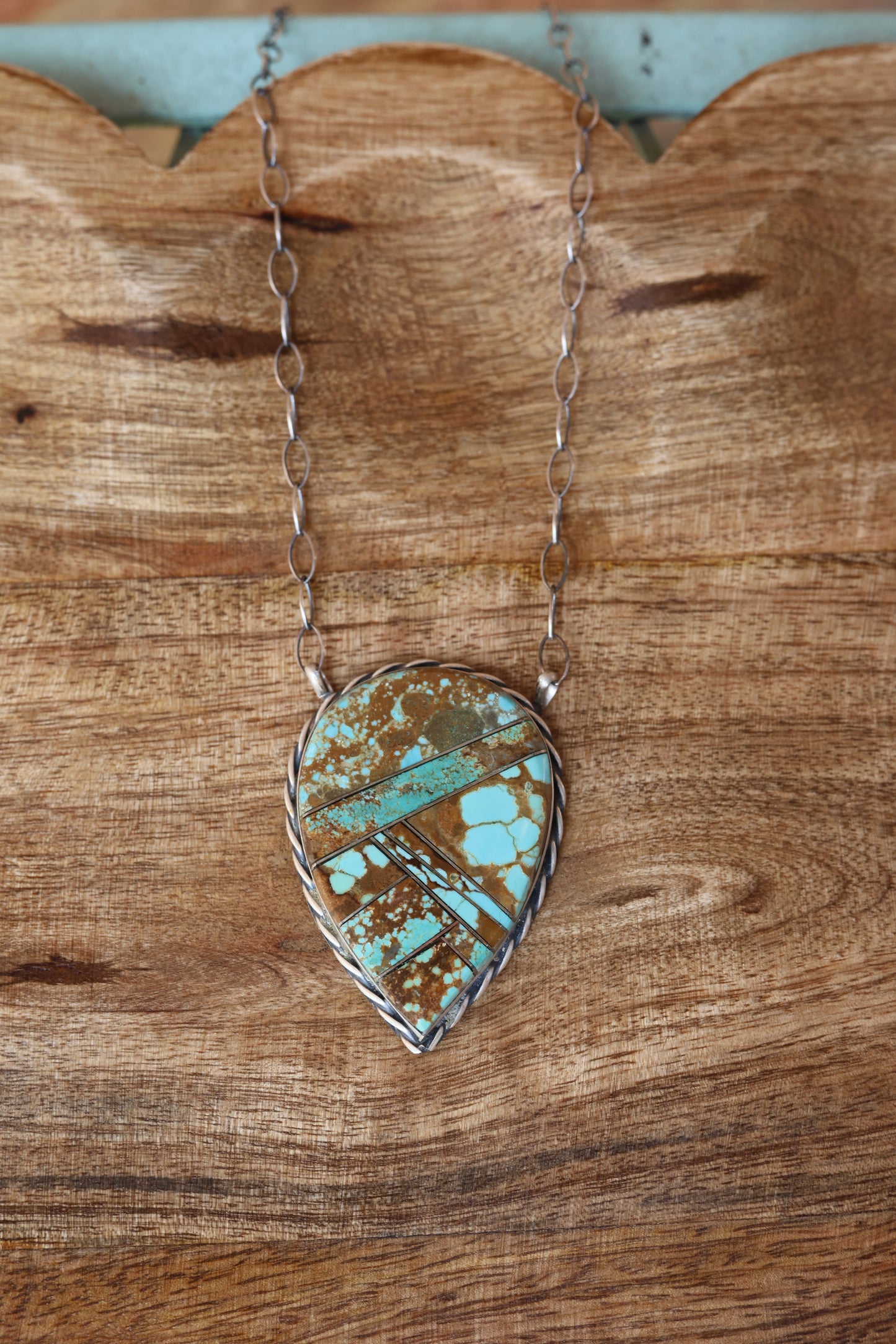 Steve Francisco #8 Turquoise Pendant Necklace