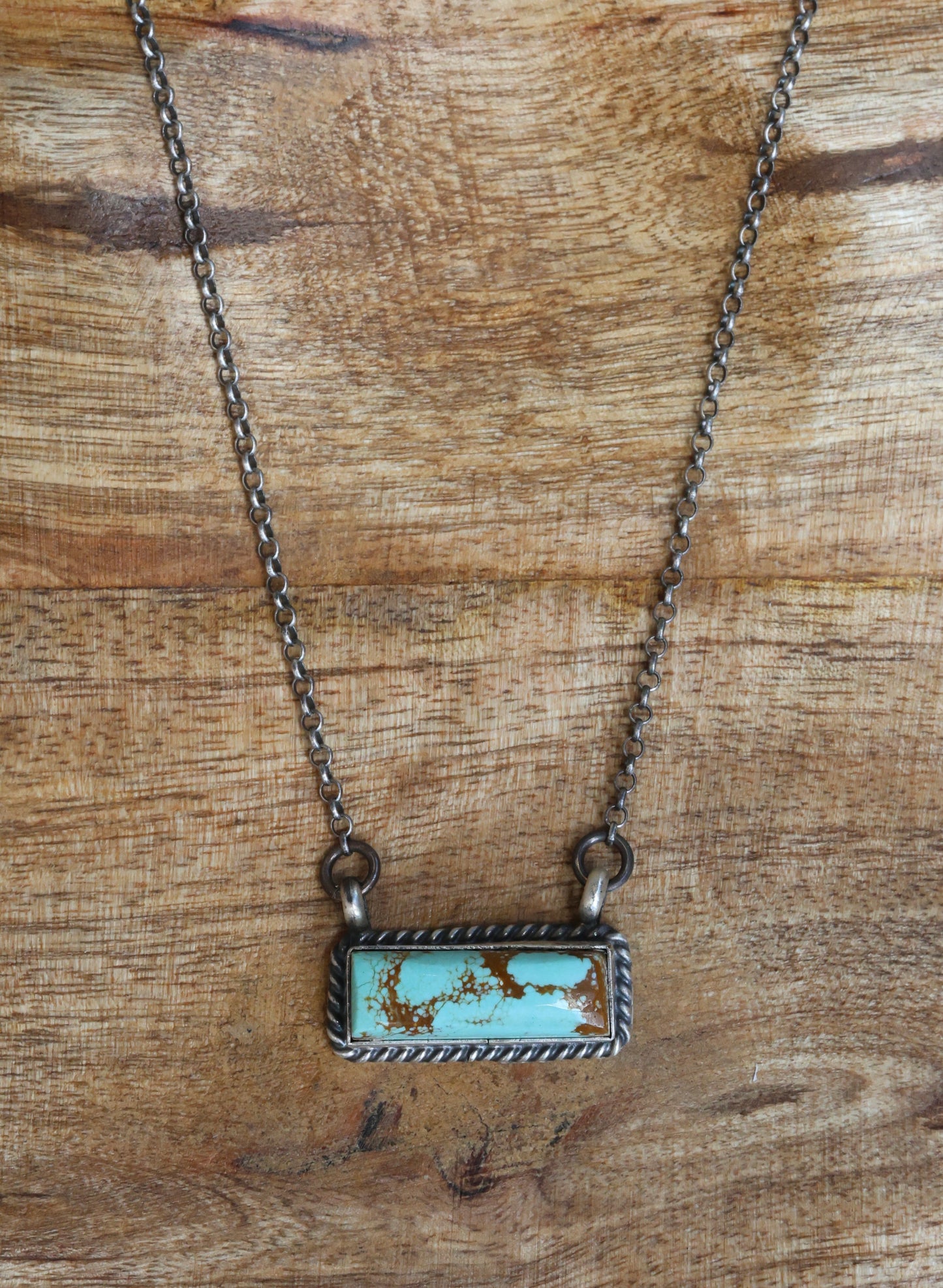 Johnny Dixon #8 Turquoise Bar Necklace - Style #1