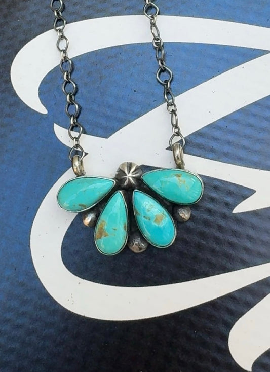 Antionette Martinez Kingman Cluster Necklace