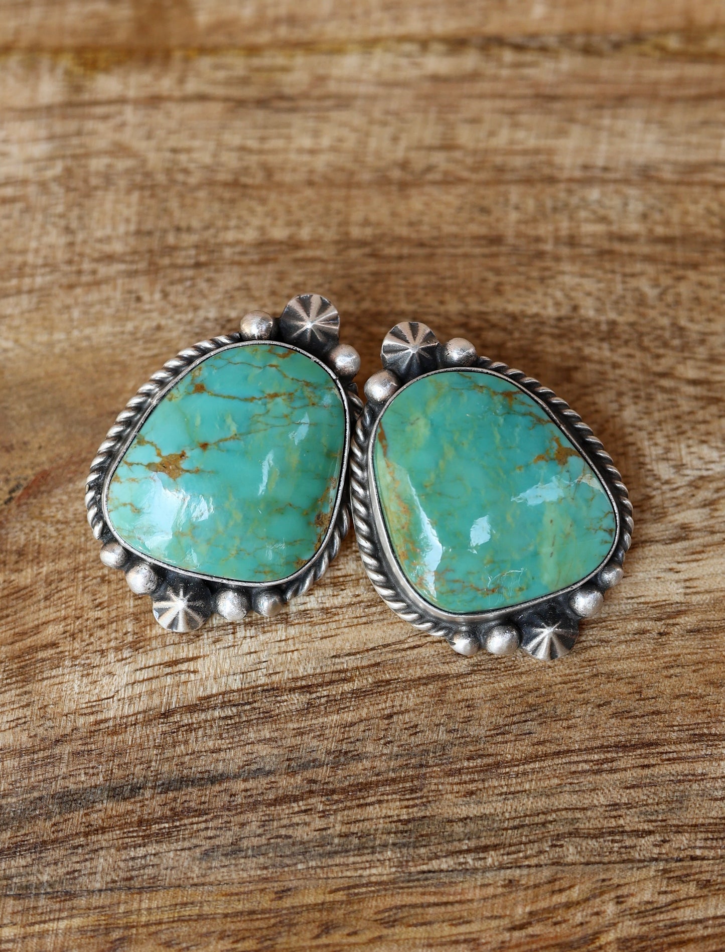 Chassity Belone Kingman Turquoise Stud Earrings - Style #3