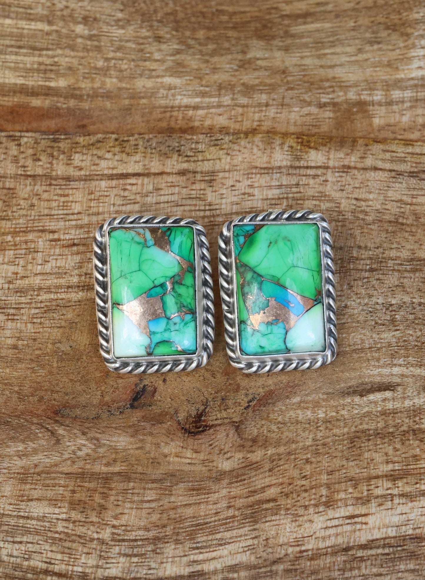 CUSTOM ORDER LeTricia Largo Peacock Dahlia Stud Earrings