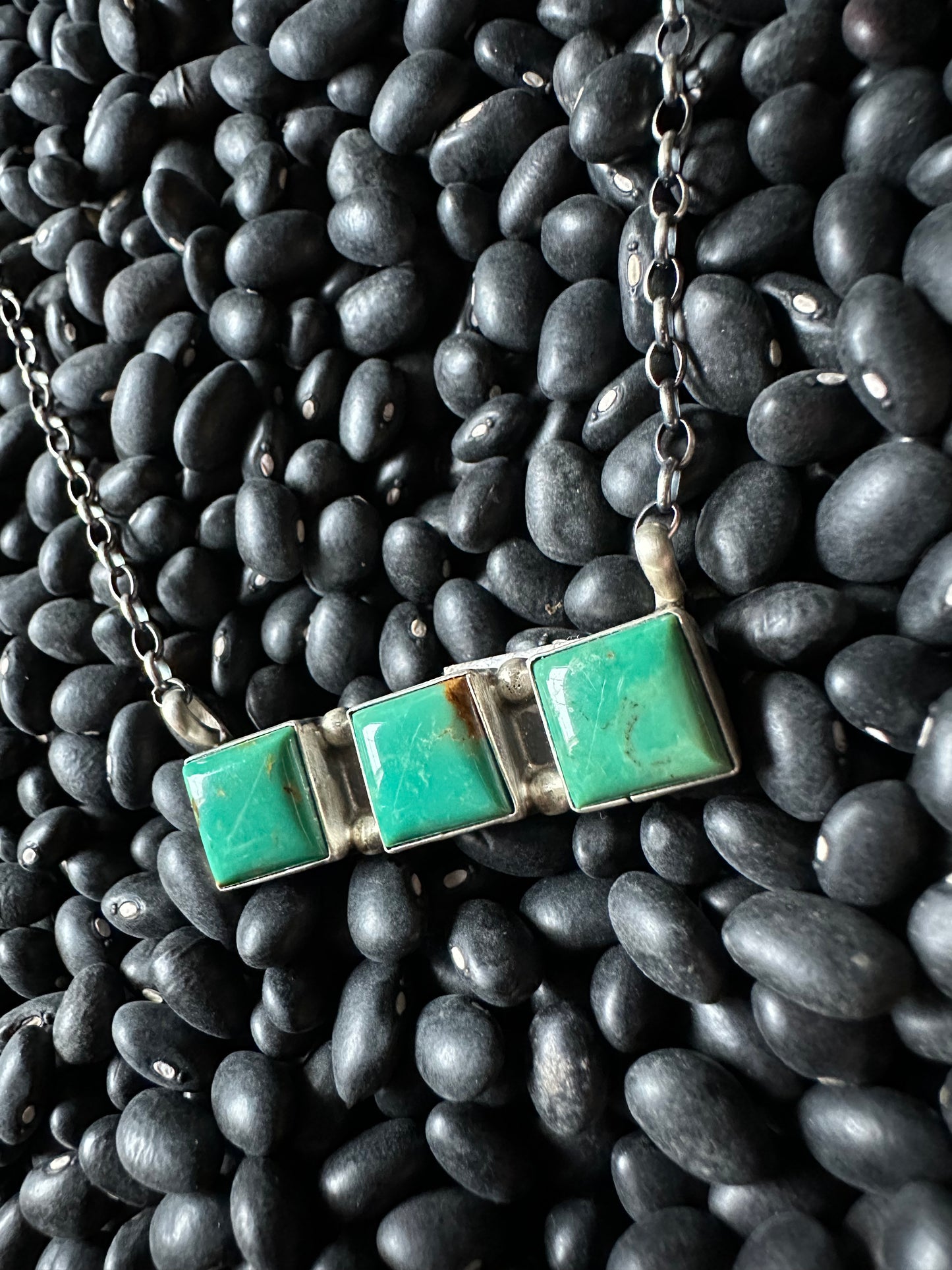 The "Sage" Kingman Bar Necklace