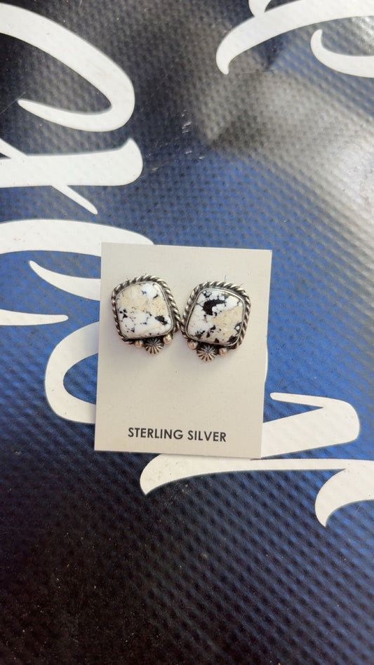 Chassity Belone White Buffalo Stud Earrings - Style #1