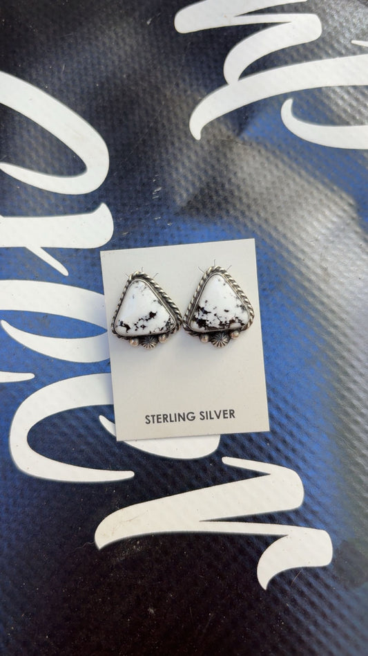Chassity Belone White Buffalo Stud Earrings - Style #1
